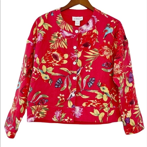 Peck & Peck Vintage 100% linen tropical blazer size S - Picture 8 of 9